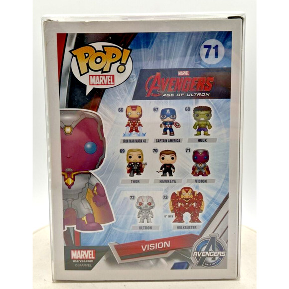 Funko Pop! Marvel Avengers Age of Ultron Vision #71 F24 - Picture 3 of 6